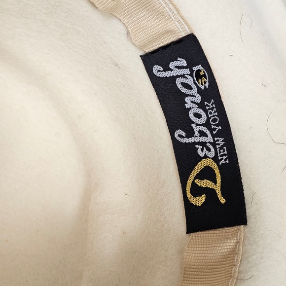 Vintage Church Hat Cream Formal Dress Hat Pearl Beaded Wedding Party - Picture 7 of 13